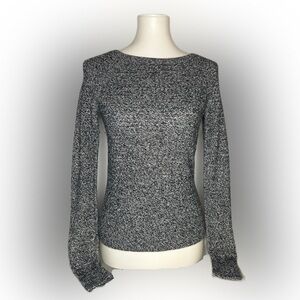 American Eagle 🦅 XS black/white sweater with back zipper. Lightweight.​​…